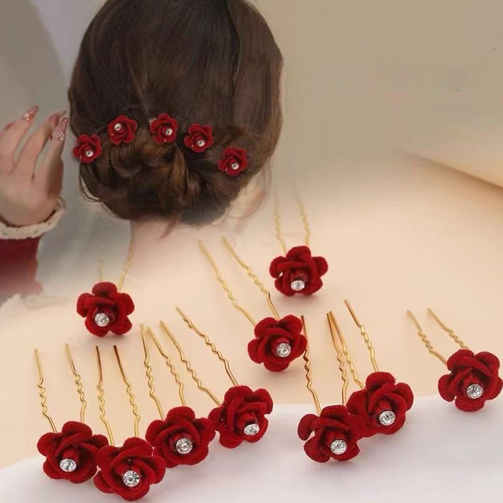 10 Buah Aksesori Rambut Mawar  - Supply Florist ulasan dan harga